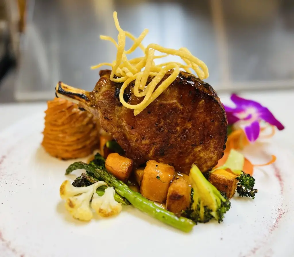 16 oz. Maple Bourbon Glazed Pork Chop